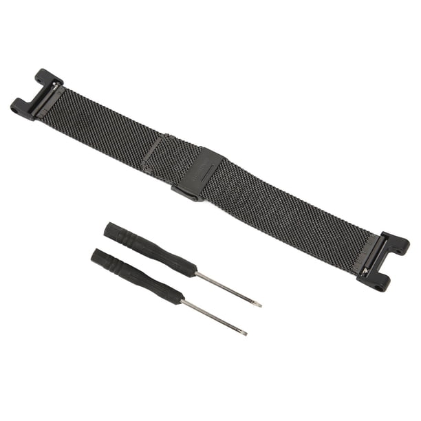 Correa de malla metálica para reloj inteligente Amazfit TRex Pro (negro)
