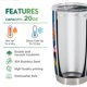 thumbnail image 5 of Taza de café Travel Tumbler Oasisdream de acero inoxidable de 600 ml, 5 of 6