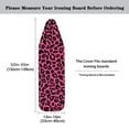 thumbnail image 5 of Kuiaobaty Ironing Board Cover Resist Scorching Iron Board Cover Extra Wide Table Top with Elastic Edge, Leopard Print Dark Pink, 5 of 5