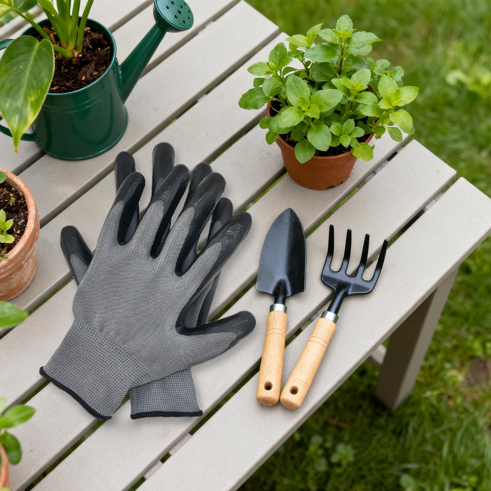 48 Pairs Gardening Work Gloves Bulk for Men Nitrile Rubber Coated Touch Screen Gloves Construction Gloves Men Safety Work Gloves Large