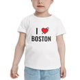 thumbnail image 2 of I Love Boston Funny Toddler T-Shirts for Boys Girls (White, 2T), 2 of 5