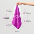 thumbnail image 3 of Kit 5 Toallas Deportivas De Microfibra | Morado y Rosa | Absorbente | Secado Rápido | Kit Sport Towel | B Life., 3 of 7
