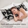 thumbnail image 5 of Black Starfish Coastal Body Pillow Cover 20 x 60 Inch Decorative Pillow Cover Shell Coral Summer Beach Nautical Ocean Lumbar Pillowcase Seasonal Rectangle Cushion Case for Couch Sofa Bed Living Room, 5 of 9
