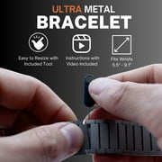 Link Bracelet for Apple Watch Ultra 2/1 49mm Metal Band - Titanium Color Matching Band and Adapter