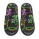 thumbnail image 1 of Fotbe Mardi Gras6 Pantuflas Peludas para Mujer con Estampado, Zapatillas de Peluche, Zapatos de Invierno para Casa, Uso Interior y Exterior-Medium, 1 of 8