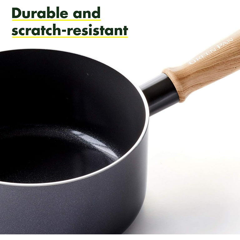 GreenPan Healthy Ceramic Nonstick Hudson Cookware Pots and Pans Set,  8-Piece, Brown/Black 