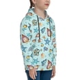 thumbnail image 3 of Picia Sea Shells 2 Pattern Youth Hoodie - Warm Pullover Sweatshirt with Kangaroo Pocket, Ideal for Boys and Girls-X-Large, 3 of 6