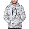 thumbnail image 4 of KLL Indigo Tie Dye Print Mens Hoodie Long Sleeve Casual Pullover Hooded Sweatshirt Fashion Drawstring Hoodies with Pocket-XX-Large, 4 of 6