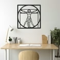 thumbnail image 5 of LaModaHome Exclusive Vitruvian Man Metal Wall Art – Durable & Artistic Metal Wall Art for Home and Office Decor, Perfect for Any Interior Design Aesthetic, 5 of 5