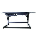 thumbnail image 5 of Rocelco 46" Large Height Adj Corner Standing Desk Converter w Floor Mat - Black, 5 of 9