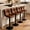 Brown, variant on Walktory Bar Stools Set of 4 Swivel Adjustable Bar Chairs Counter Height Khaki
