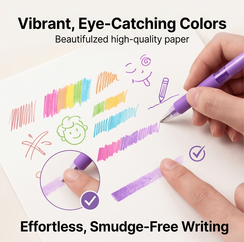 Candies Erasable Gel Pens, 0.7 mm Medium Point, Retractable Erasable Pens, Make Mistakes Disappear, 36 Assorted Colors for Drawing, Writing & Planners