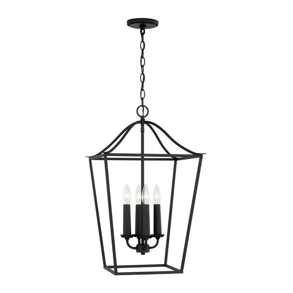 4 Light Foyer-25.5 Inches Tall And 15.75 Inches Wide-Black Iron Finish Capital Lighting 550641Bi
