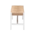 thumbnail image 3 of Pemberly Row Woven Paper Loom Bench with Mahogany Frame in White, 3 of 7