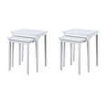 thumbnail image 1 of Pemberly Row Set of 2 Contemporary Nesting End Tabless in White Wood, 1 of 4