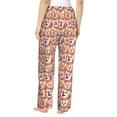 thumbnail image 3 of Balery Corgi Head with Floal print Women's Pajama Pants,Ultra Lightweight Pjs,Lounge Pant-Small, 3 of 9