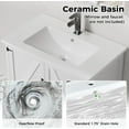 thumbnail image 6 of 30" Bathroom Vanity with Sink, Modern Bathroom Cabinet with LED Light, Bathroom Vanity Set, Double Soft Closing Cabinet Door with Organizer, White, 6 of 13