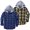 blue+yellow, variant on SPEEDRUN 2 Pack Men Casual Button Down Flannel Hoodies, Men's & Big Men's Hooded Flannel Shirt with Long Sleeves, Sizes XL