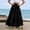 Black, variant on Summer Maxi Skirts for Women Solid Color Stretchy High Waisted Drawstring A Line Skirt Daily Stylish Beach Casual Comfy Flowy Long Skirts