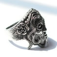 thumbnail image 5 of ZMY Home Stainless Steel Party Chunky Jewelry Day of the Dead Sugar Skull Ring for Men (13), 5 of 6