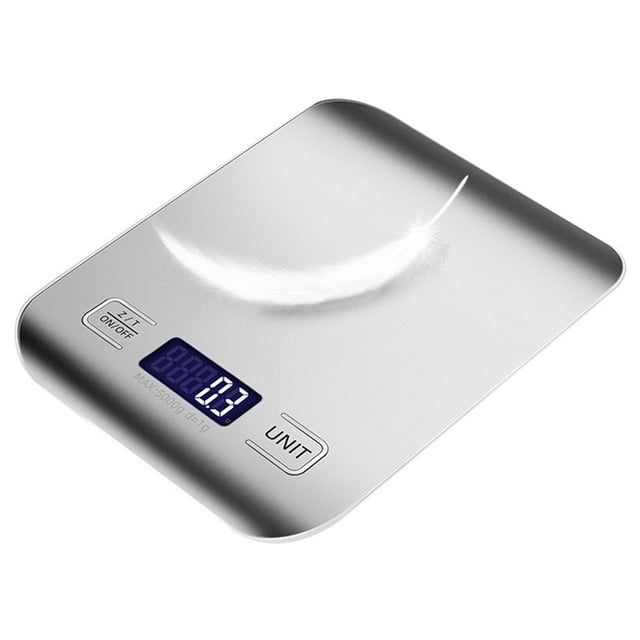 Báscula de cocina, báscula digital para alimentos, pantalla LCD de báscula de precisión multifunción, acero inoxidable (oz/lb/g/kg/ml/leche ml) alimentada por batería oso de fresa Electrónica