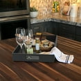 thumbnail image 5 of HofferRuffer Rectangle Serving Tray, Breakfast Tray with Hole Handles for Coffee Table, Tea, Food, Counter Desktop, Kitchen, 16.2 x 12.2 x 2 inches (Black), 5 of 8