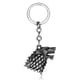 thumbnail image 1 of Llavero con cabeza de dragón lobo "Stark" en 3D, accesorio para bolso o coche, 1 of 2