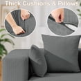 thumbnail image 3 of ROOMARK 117.2" L Shaped Sofa Modular, Corduroy Cloud Couches with Deep Seats &High-Back, Upholstered Couches for Living Room Bedroom with Chaise, No Assembly Required, 3 of 7