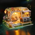 thumbnail image 2 of DIY Hut Leisure Cat Coffee Back Garden Handmade Small House With Light (B), 2 of 5