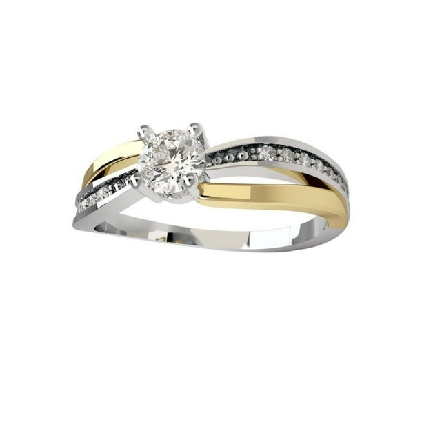 Alhajeros Joyeria Mujer Anillo Solitario De Oro Blanco 14k Con