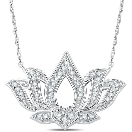 1/5 Carat T.W. Diamond Sterling Silver Heart Necklace, 18 Chain