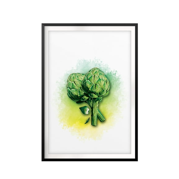 Designs ByLITA Artichoke Watercolor 11 x 14 UNFRAMED Print Fruit Wall Art