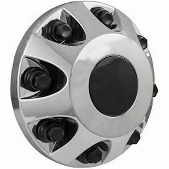 Chrome Plated Wheel Center Cap for 2011-2018 GMC Sierra 3500 HD, Black