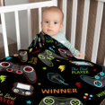 thumbnail image 5 of Gaming Blankets for Boys, Soft Flannel Gamer Throw Blankets, Black Fluffy Cozy Gamepad Blankets, Warm Fuzzy Video Game Controller Blankets for Teen Men Birthday Gifts Sofa Couch Bed Decor, 50x60 Inch, 5 of 6