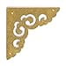 thumbnail image 3 of Hardware Philosophy Brass Ocean Moon Corner Plate Hardware 2.6 Inches - Set of 2 - Architectural, Interior Design, Doors, Furniture Cabinet Customization Hardware, 3 of 4