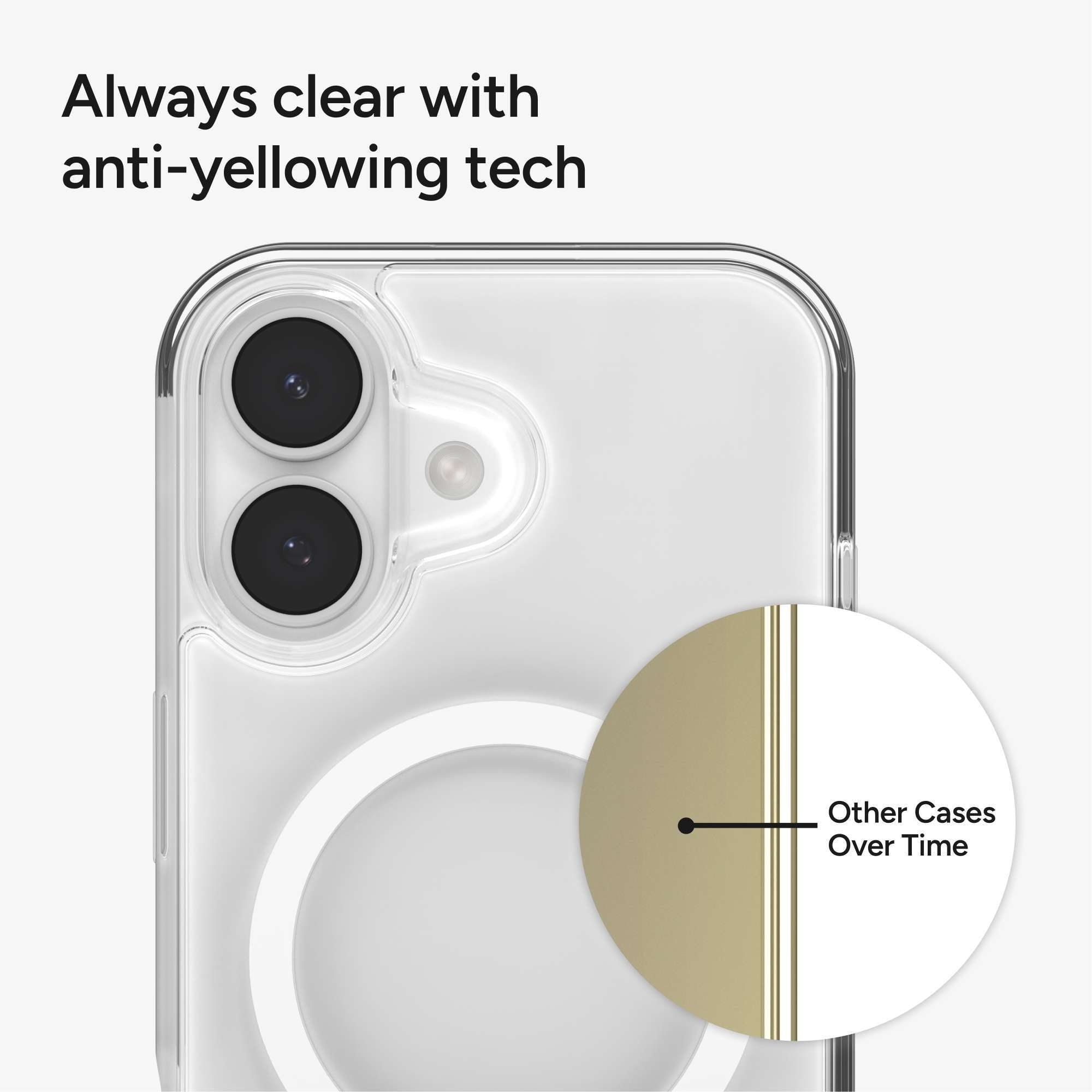ZAGG Clear Snap with Kickstand - Apple iPhone 17 Clear Case with MagSafe and Built-In Kickstand