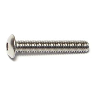 

#8-32 x 1 18-8 Stainless Button Head Socket Cap Screws SCSBSS-102 (20 pcs.)