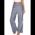 thumbnail image 2 of Pantalones Palazzo de Cuadros para Mujer, Pantalones de Pijama de Cintura Alta y Pierna , Pantalones Casuales Bonitos con Bolsillos Azul Marino XL, 2 of 7