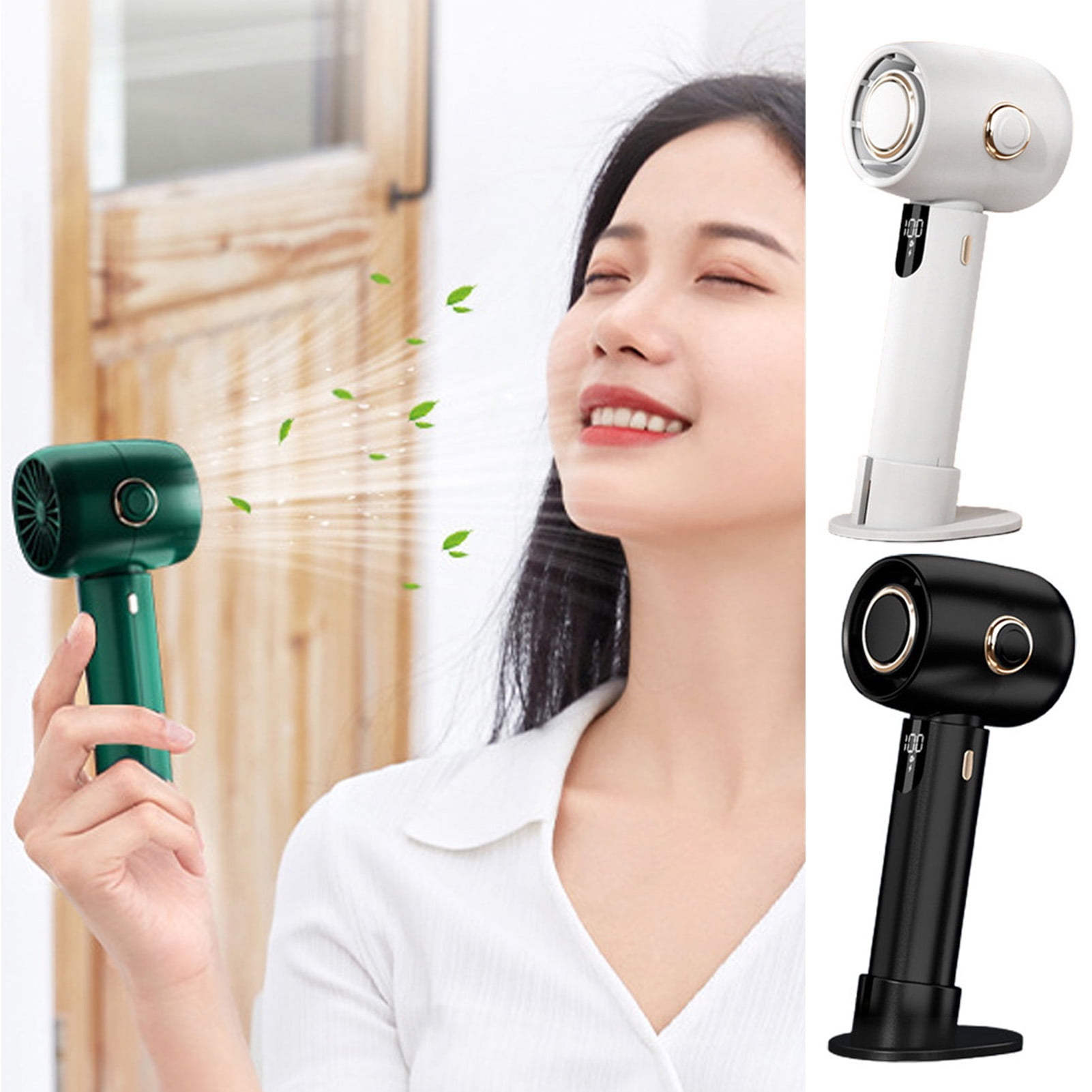 harmtty 1 Set Handheld Fan Turbo Wind Accumulation Airflow