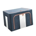 thumbnail image 1 of Clothes Storage Bag Organizer Large Capacity Reinforced Clear Window Waterproof Navy, 1 of 9