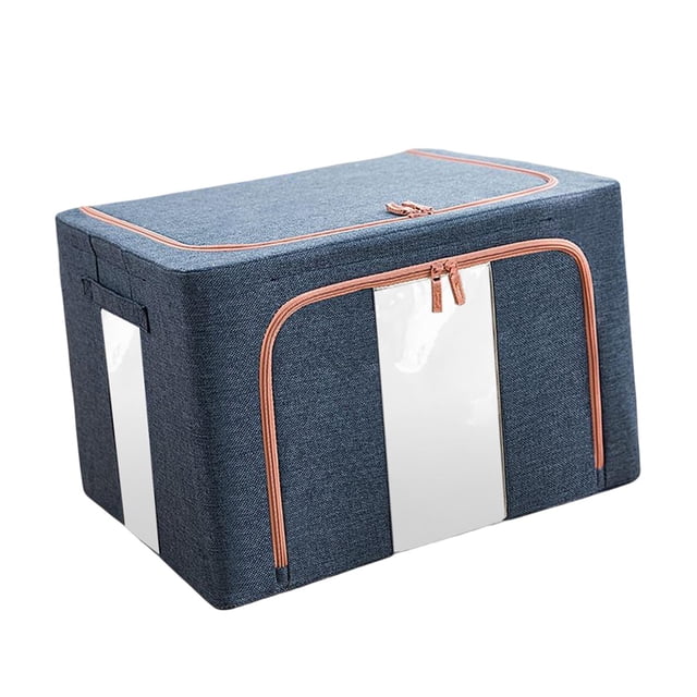 Clothes Storage Bag Organizer Large Capacity Reinforced Clear Window Waterproof Navy