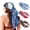 D, variant on AWAYTR 35” Large Square Satin Head Scarf - 3Pcs Women Satin Hair Scarves Silk Bandana Scarf Headscarf