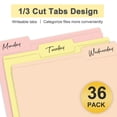 thumbnail image 6 of ViVin File Folder with 1/3 Cut Tabs, Fits Letter Size, 36 Pack, for School and Office(6 Morandi Multicolored), 6 of 7