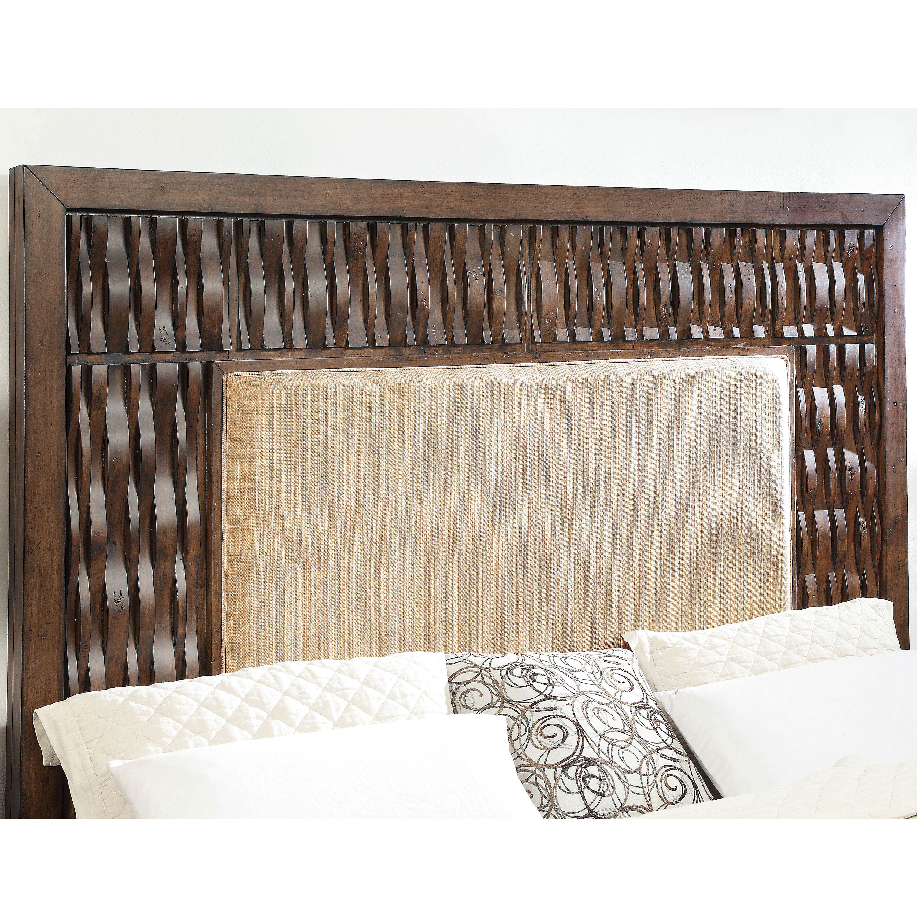 Furniture of America Ruma Wood Panel Bed, Queen, Warm Chestnut