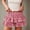 Red, variant on Skirts for Women Skirt Womens Ruffle Fairy Flowy Floral Striped Gingham Pleated Layered Short Skirt with Stretch Waist Blue S