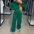 thumbnail image 5 of Yopmin Sweat Outfits for Women 2 Piece Rhinestone Shiny Sweatshirt and Pants Casual Zip Hoodie Outfits for Workout, 5 of 7