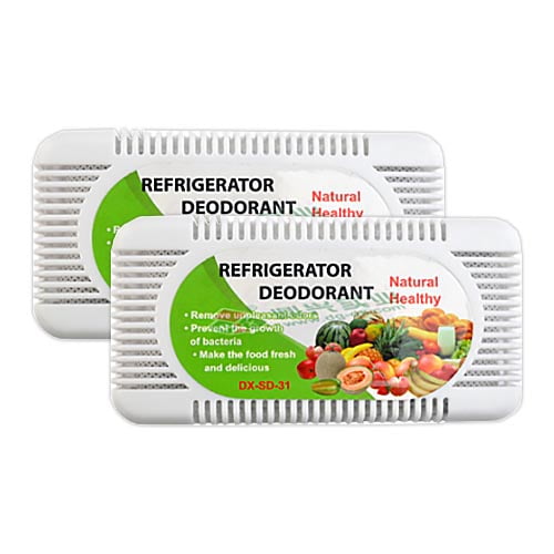 Refrigerator Deodorizer More Effective Than Baking Soda Freezers Coolers & Lunch Boxes 2 Pack Refrigerator Odor Eliminator for Fridges Natural Bamboo Activated Charcoal Fridge Deodorizer 