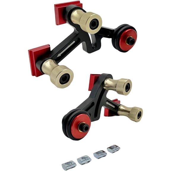 2 Pieces Table Saw Stock Guides Saw Feeder Woodworking Bearing Roller Feeder Board Fixing Pressing Tool Table Saw Eccentric Feeder Guider