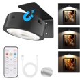 thumbnail image 1 of shiyou-Picture Lights for Wall, Painting Frame Lights with 3 Lighting Modes, Rechargeable Battery Operated Wall Lights with Remote Dimmable and Timer (Dark-Black, 1Pack), 1 of 4