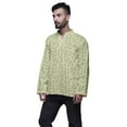 thumbnail image 2 of Atasi Printed Chinese Collar Casual Kurta Ethnic Shirt Mens Short Kurta Tunic, 2 of 5